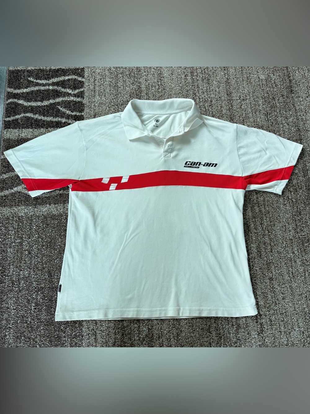 Can-Am Spyder Red Stripe Polo Shirt Large